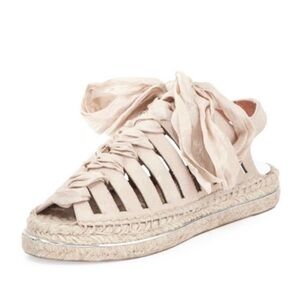 REBECCA MINKOFF 'Gemma' Espadrille
Lace-Up Wedge Sandals, cream